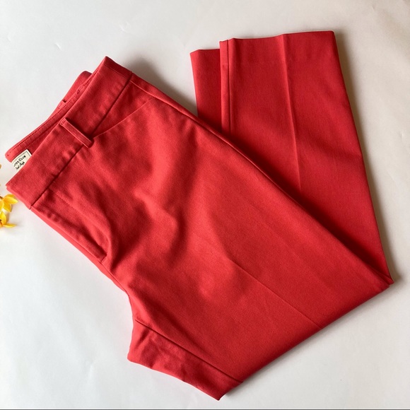 🐶Charter Club Newport Slim Crop size 6 Coral Orange - Picture 1 of 4